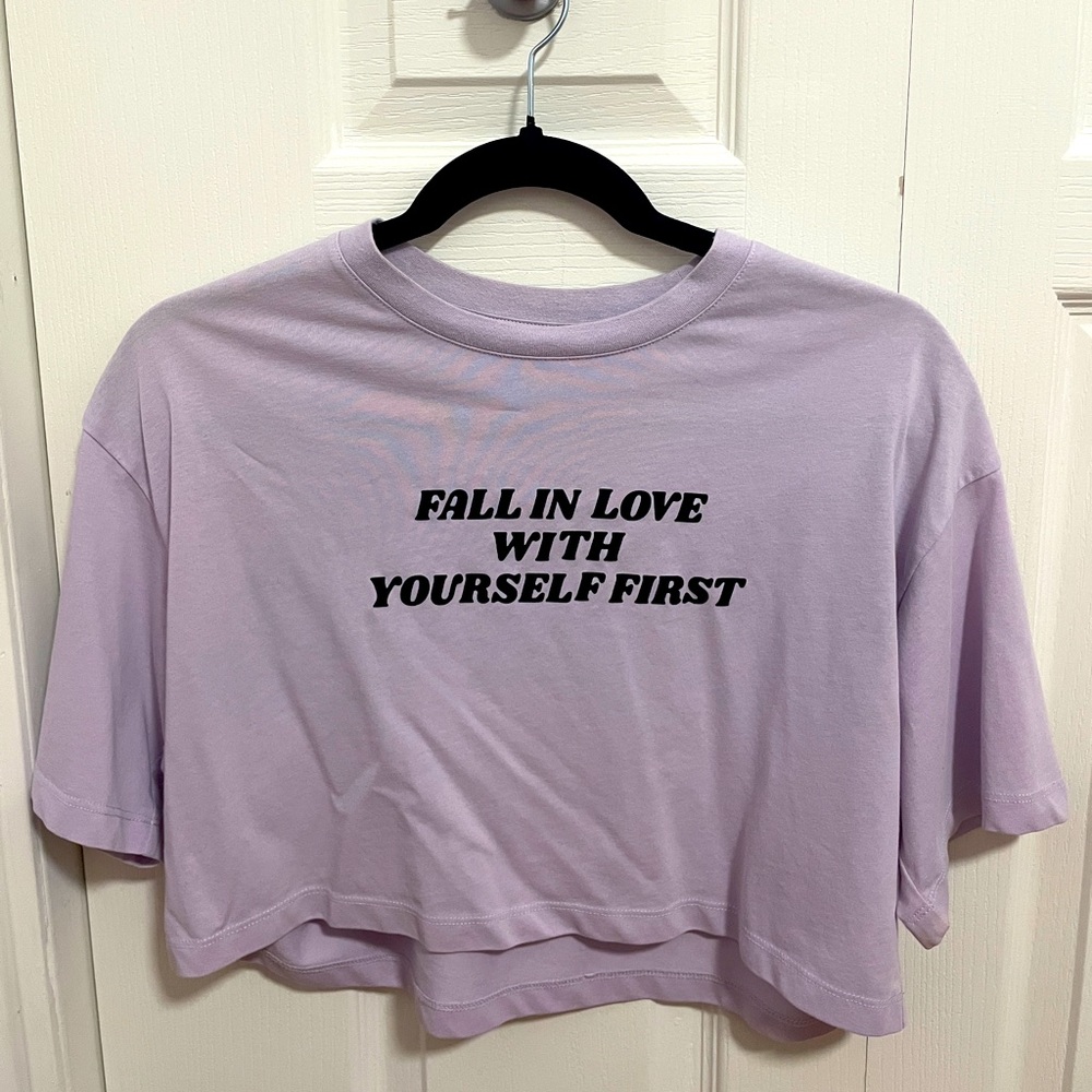 Lavender Loose Crop Top